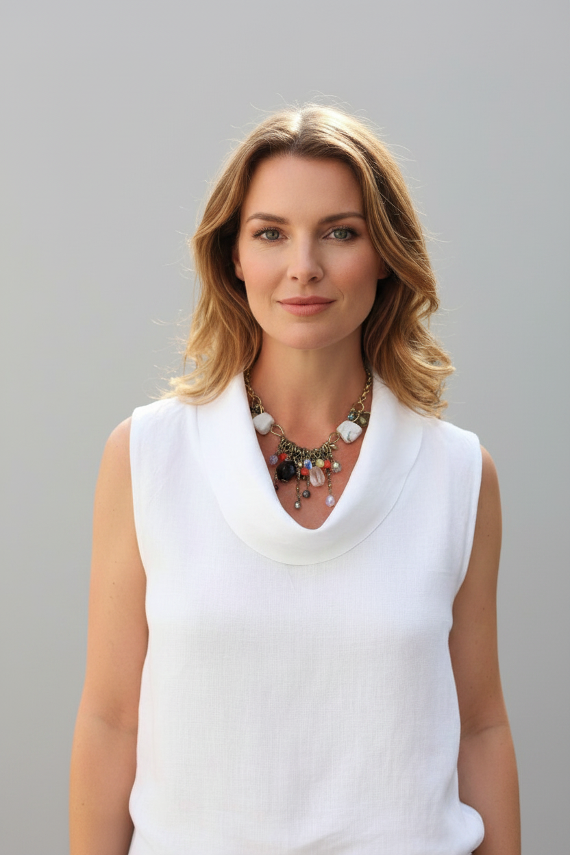 Semi Precious Multi Stone Stylish Necklace