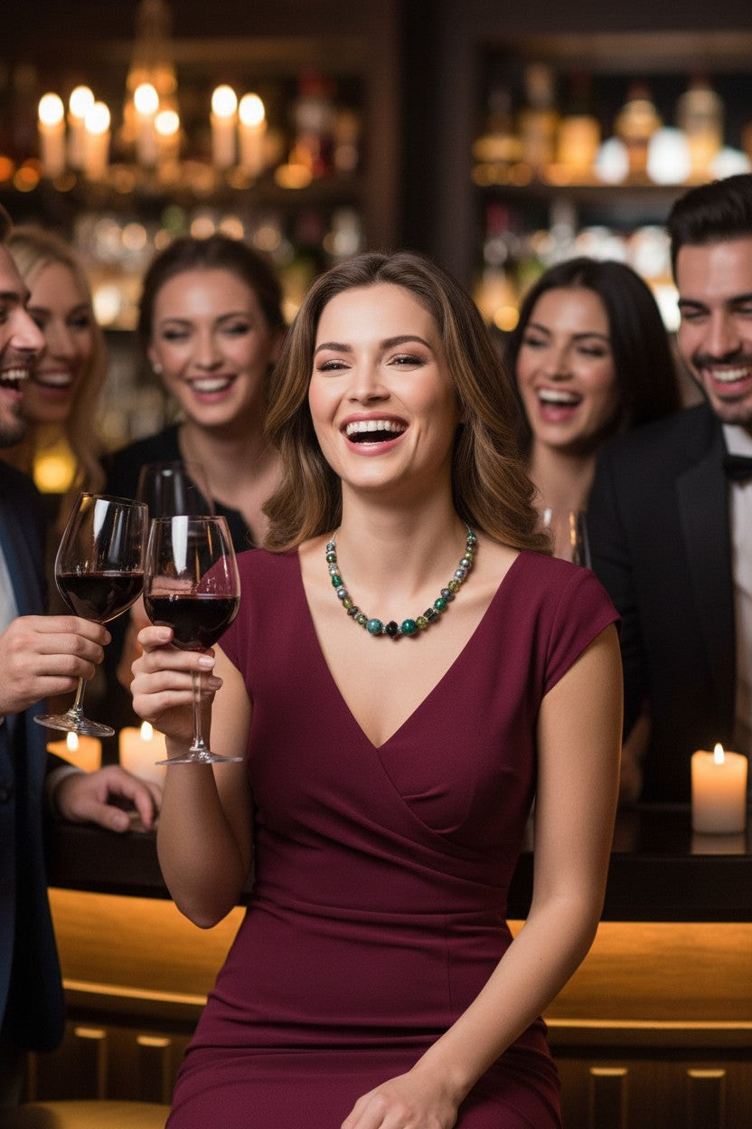 Peacock Multi Coloured Crystal Necklace