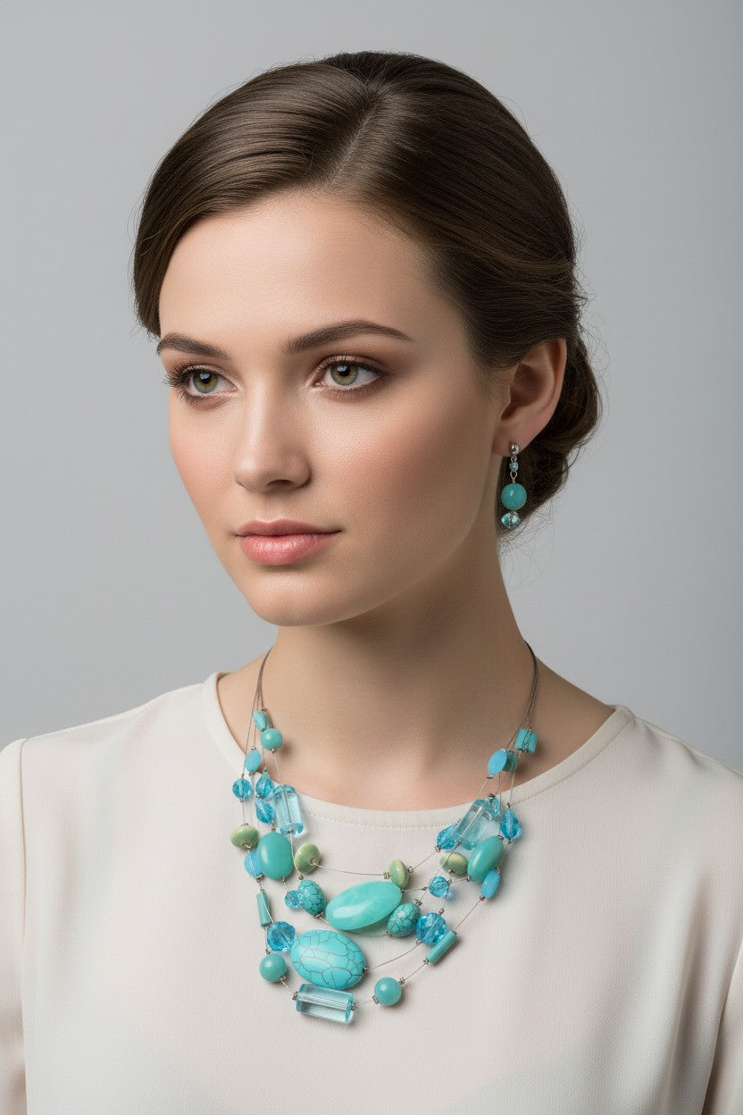 Stunning Multi Strand Necklace