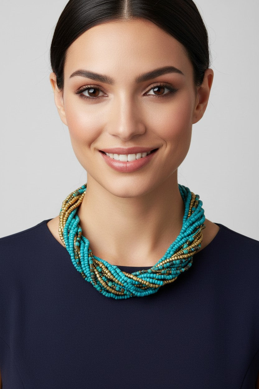 Multi Strand Beaded Necklace