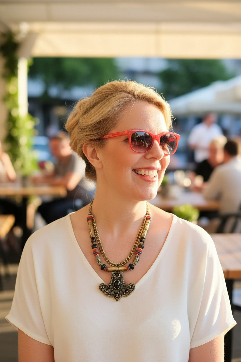 Intricate Antique Byzantine Italian Piece Necklace