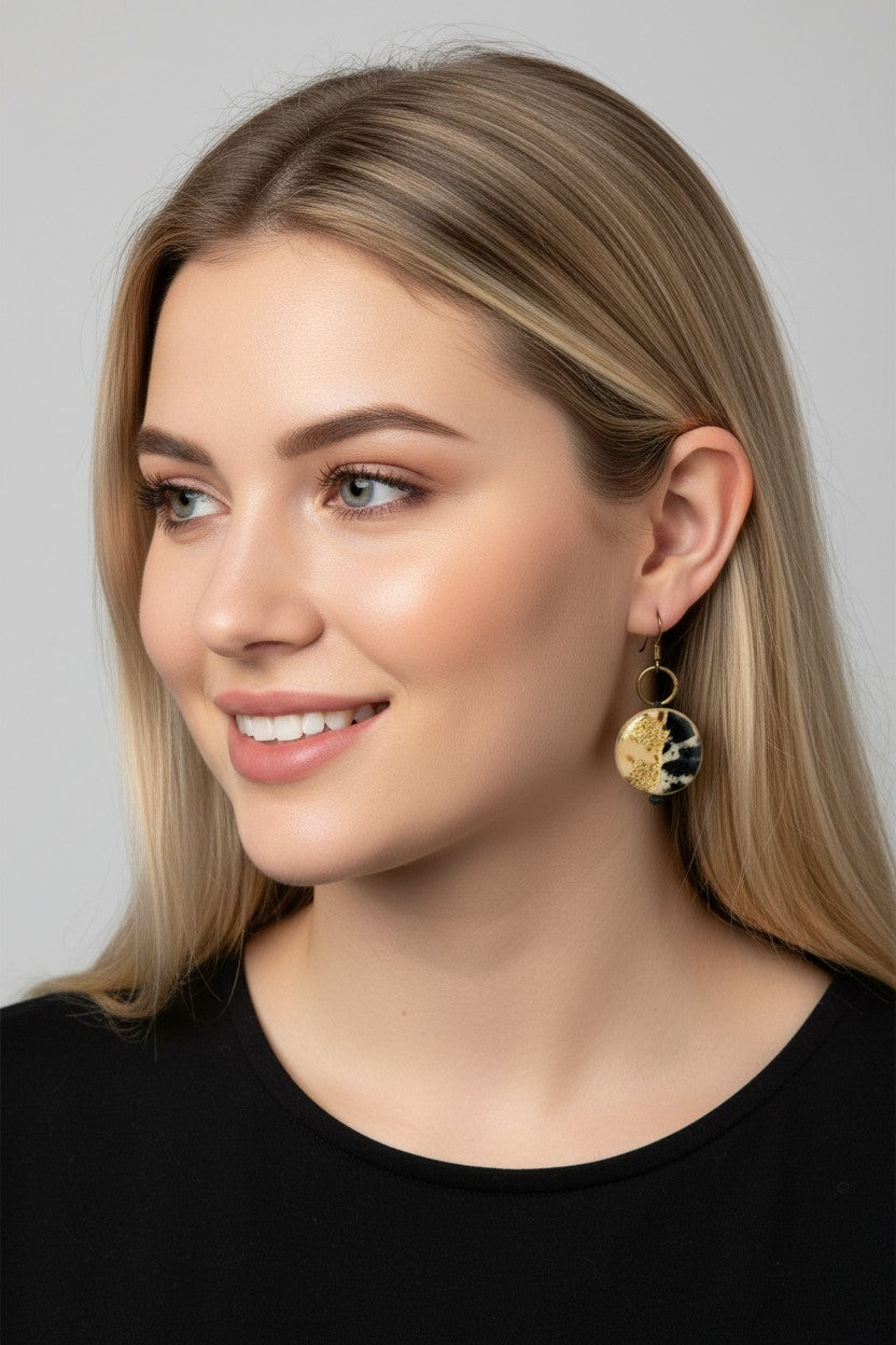 Cute Circular Drop Earrings