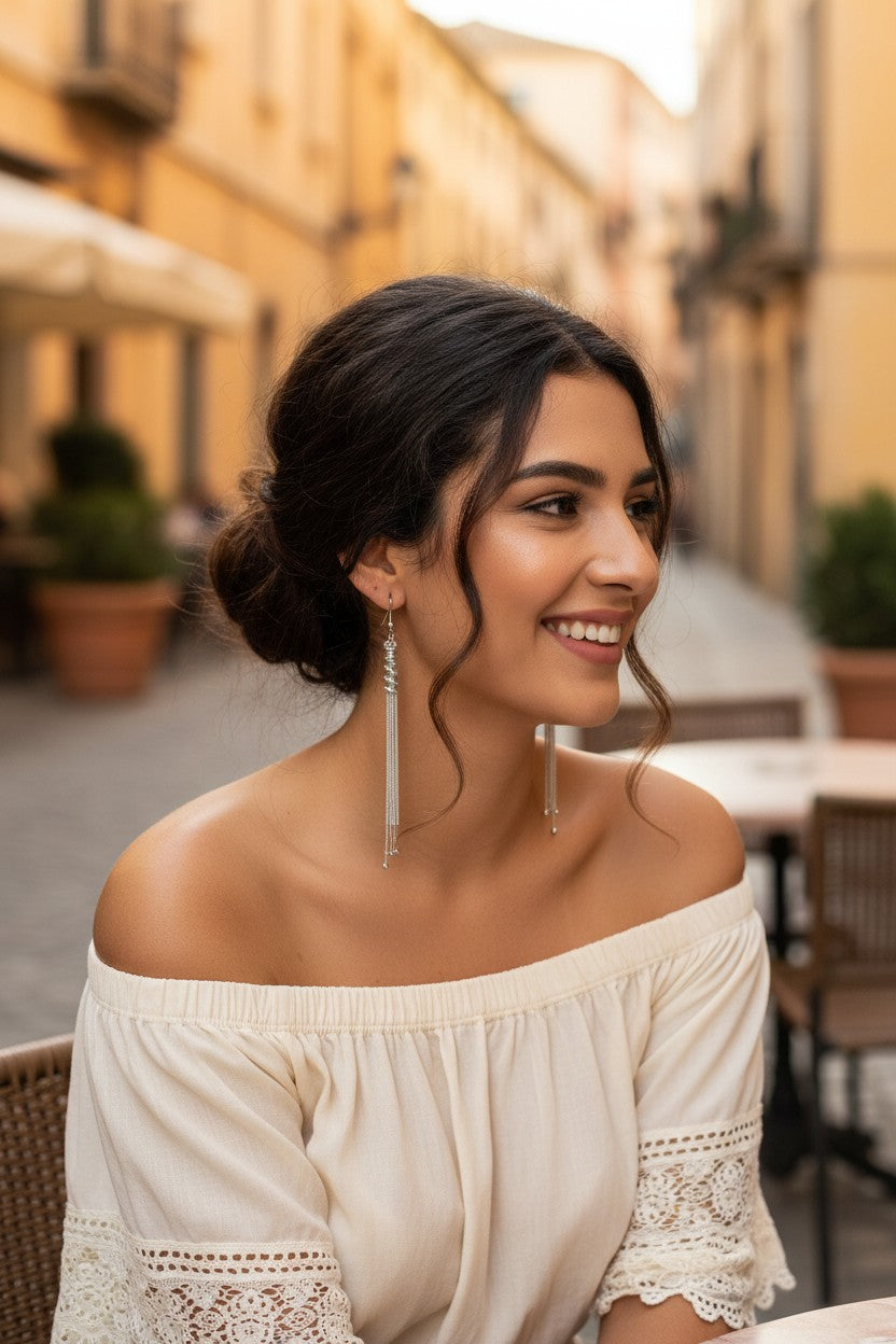 Crystal Long Chain Earring