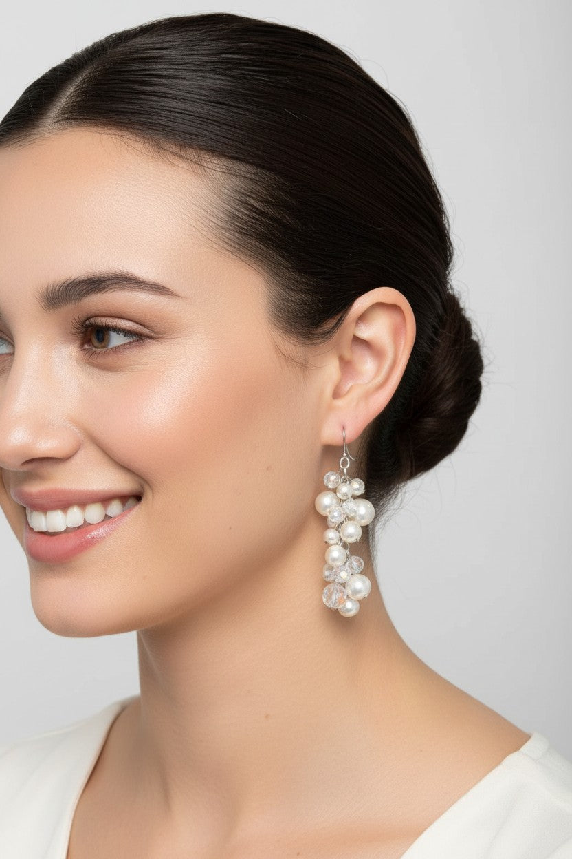 Stylish Cluster Drop Earrings