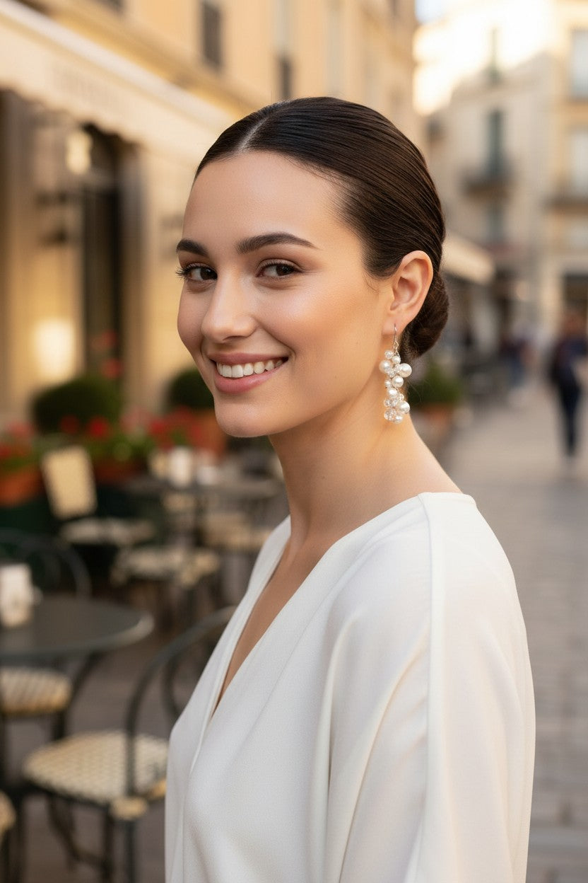 Stylish Cluster Drop Earrings