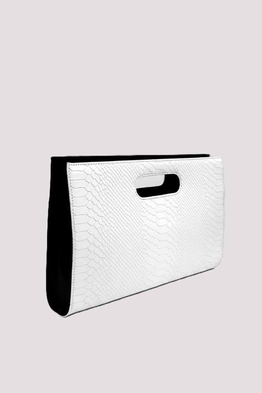 Classic Leather Bags With Snake Print Detail