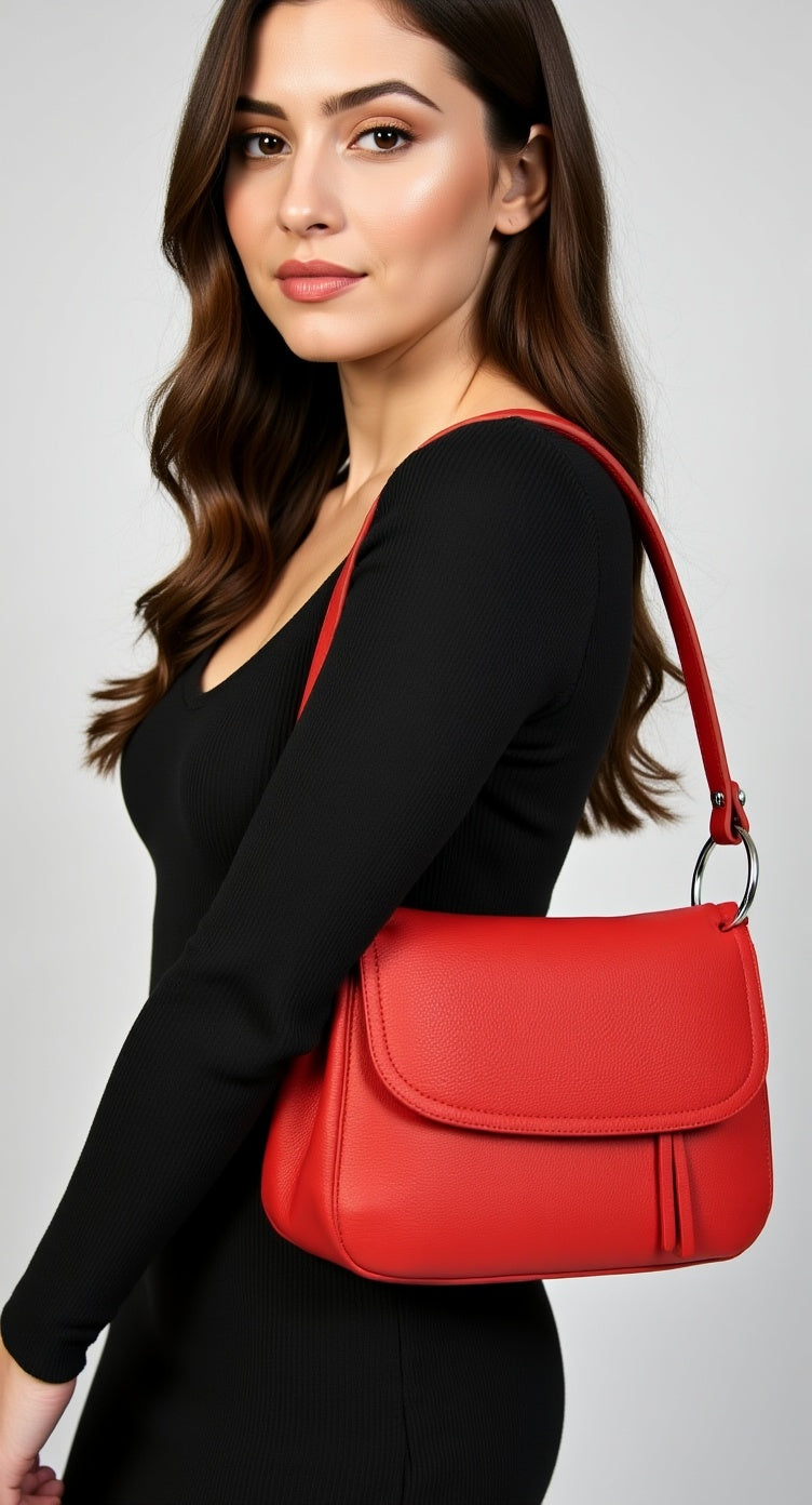 Genuine Italian Leather Hand/Shoulder Bag- BM131