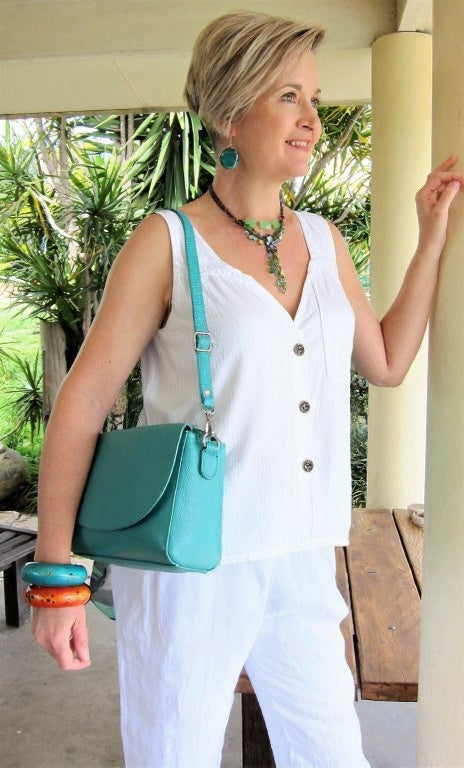 Italian Leather Compact Shoulderbag-BM213