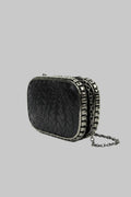 Stylish Bag With Gunmetal Frame