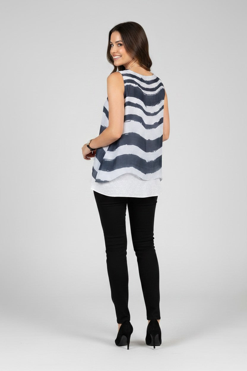 L5371-Conti Moda Italian Silk Print Cammy