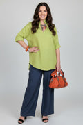 L758-Conti Moda Italian Linen Top