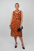 L868-Conti Moda Italian Silk Sleeveless Mid Dress