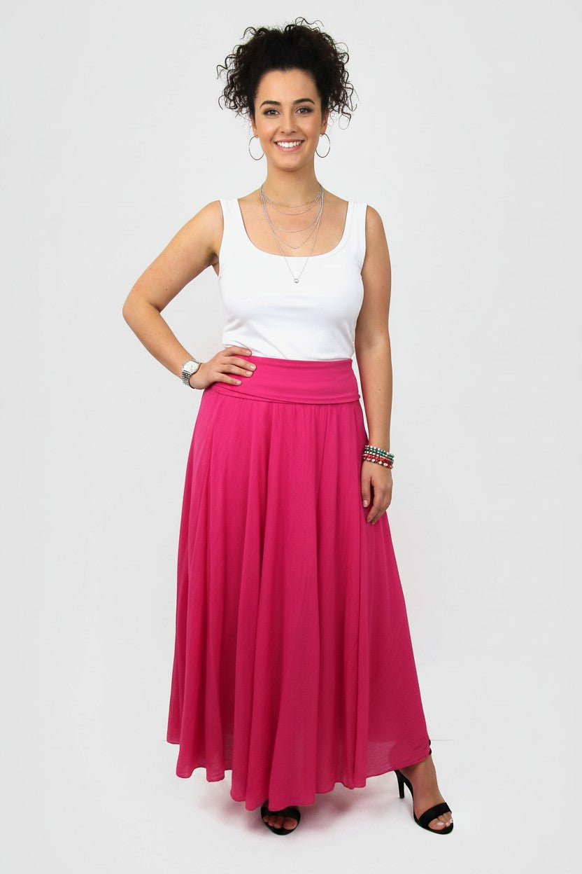 Conti Moda Italian Cotton Long Flowing Maxi Skirt