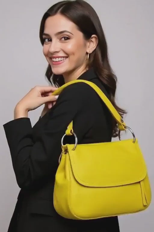 Genuine Italian Leather Hand/Shoulder Bag- BM131
