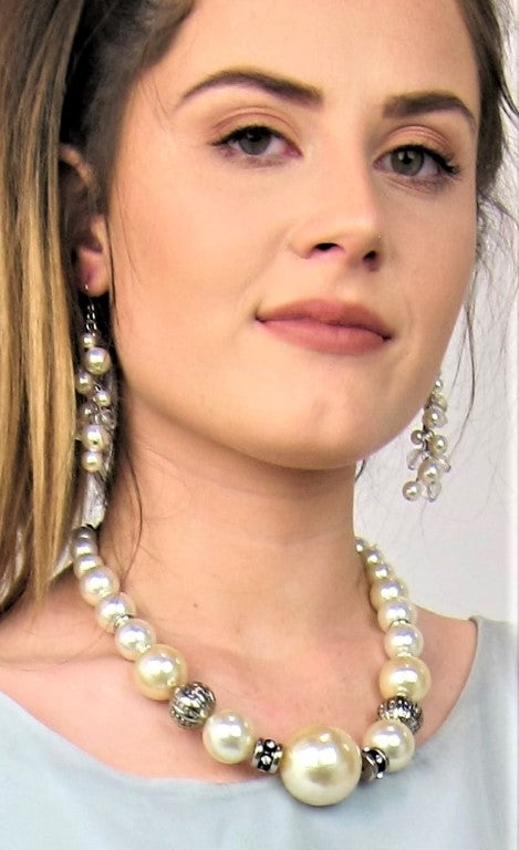 Classic Italian Vintage Costume Pearl Necklace, Made in Australia, italian designed, ladies fashion neacklace, womens fashion accessories 